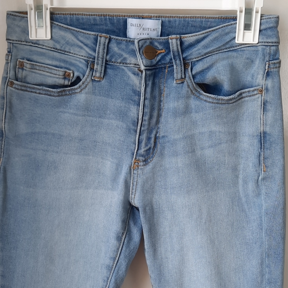Daily ritual high waisted skinny jeans Sz 25 Short - Picture 5 of 11